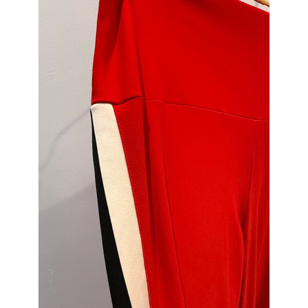 Norma Kamali Red Leggings  Foldover Stripe Track Pant Large - Picture 7 of 10
